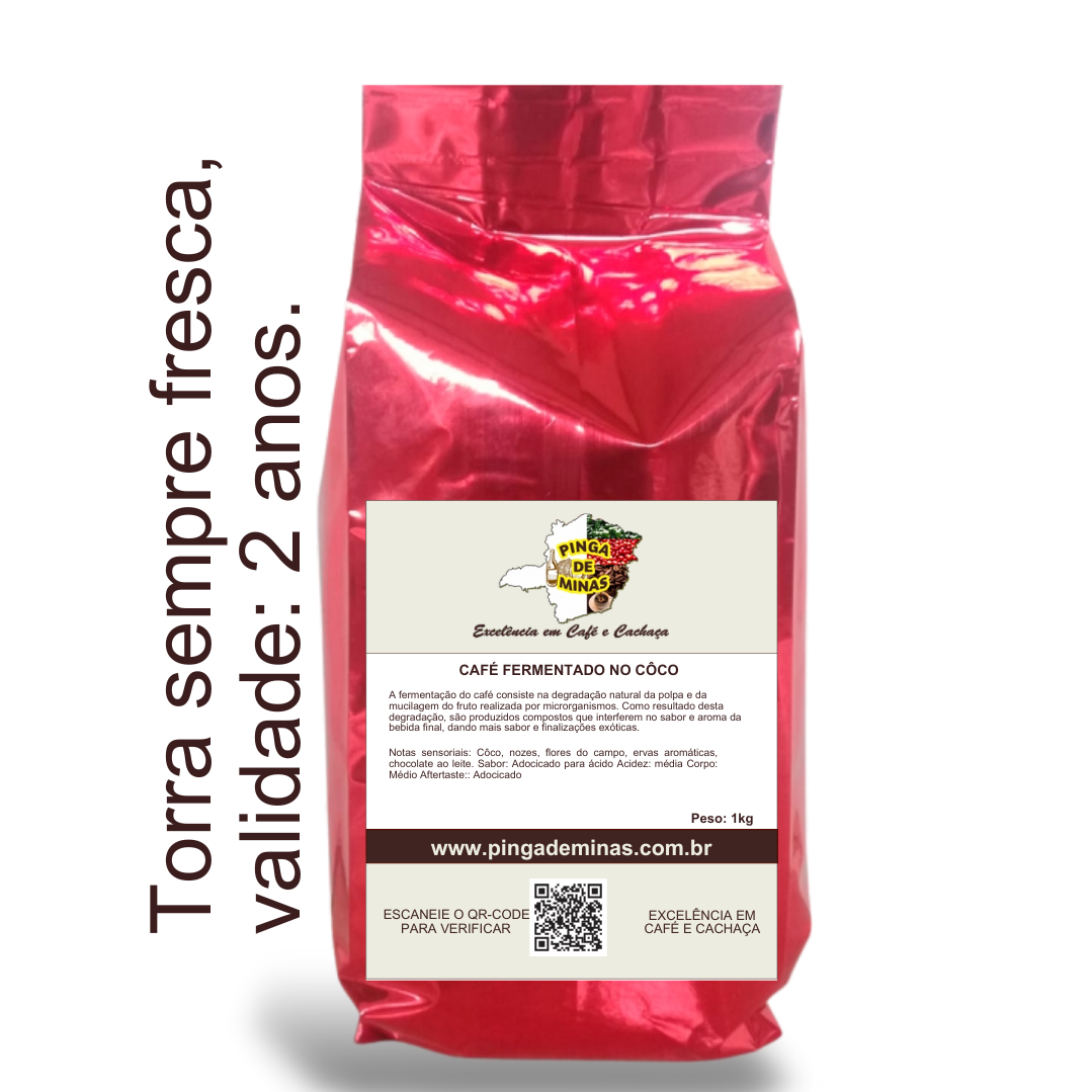 CAFÉ FERMENTADO NO CÔCO
