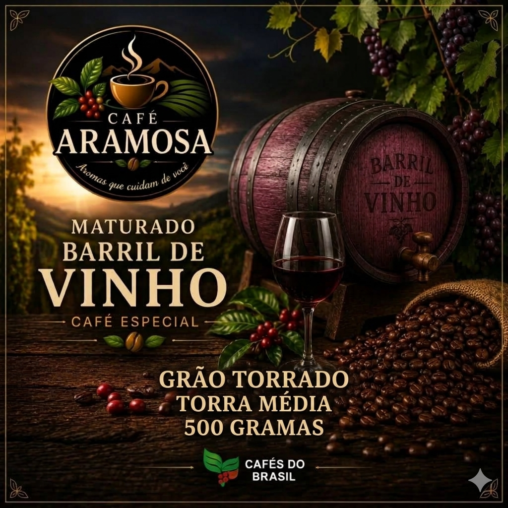 Café Aramosa Maturado em Barril de Vinho GRÃO TORRADO