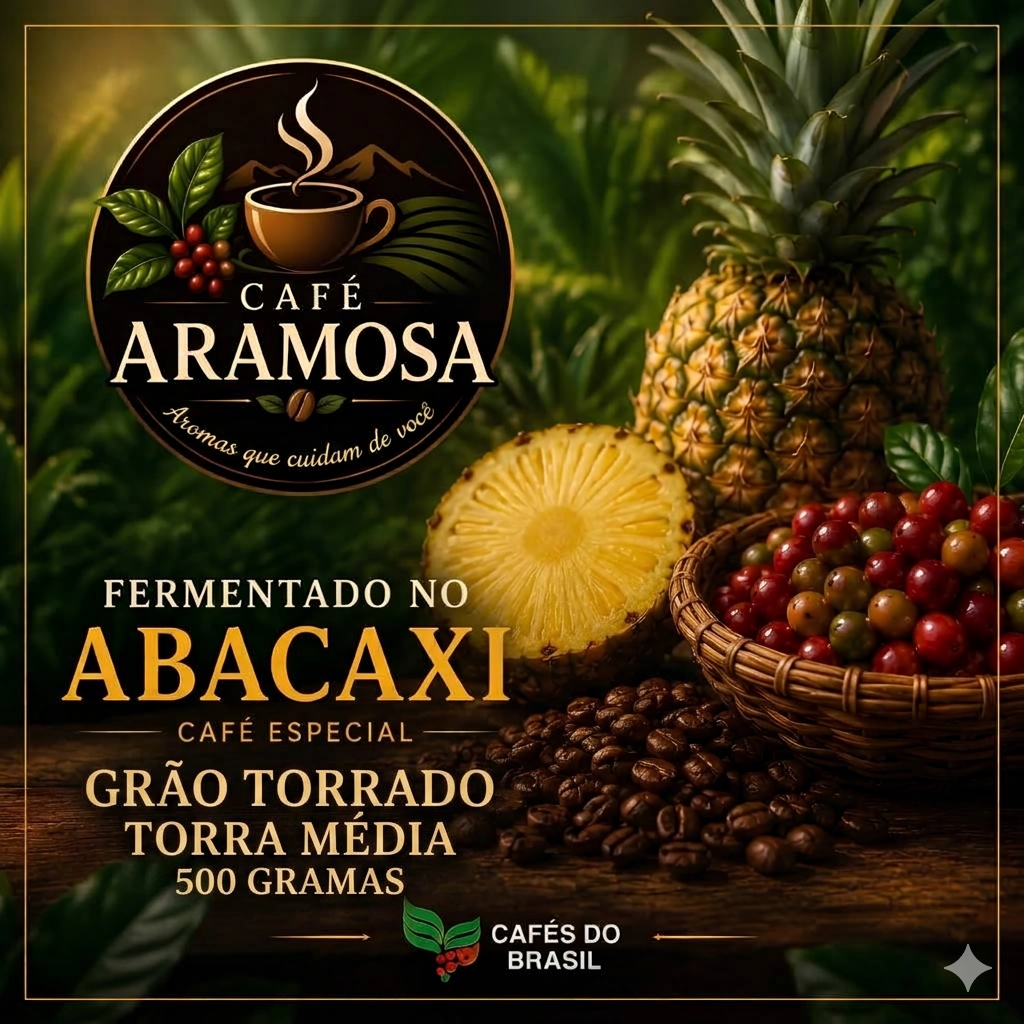 Café Aramosa Fermentado no Abacaxi GRÃO TORRADO